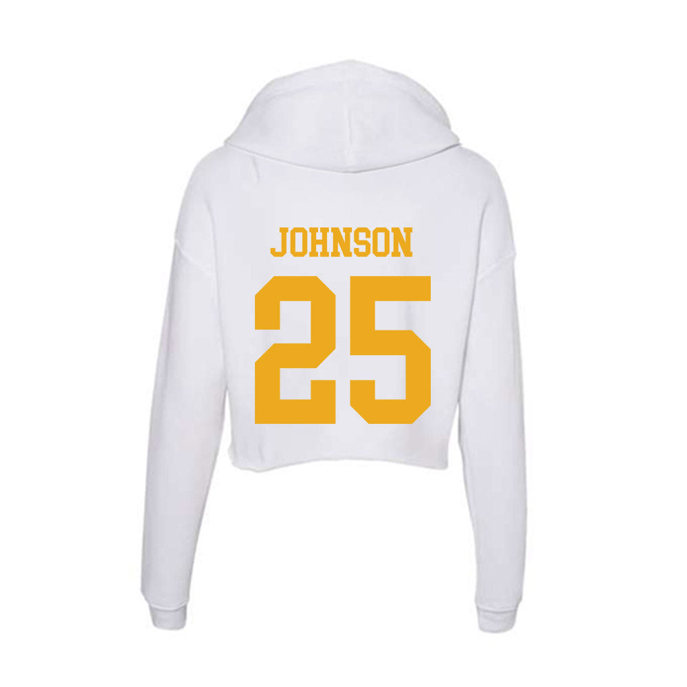 West Virginia - NCAA Women's Basketball : Loghan Johnson - Women's Crop Fleece Hoodie-1