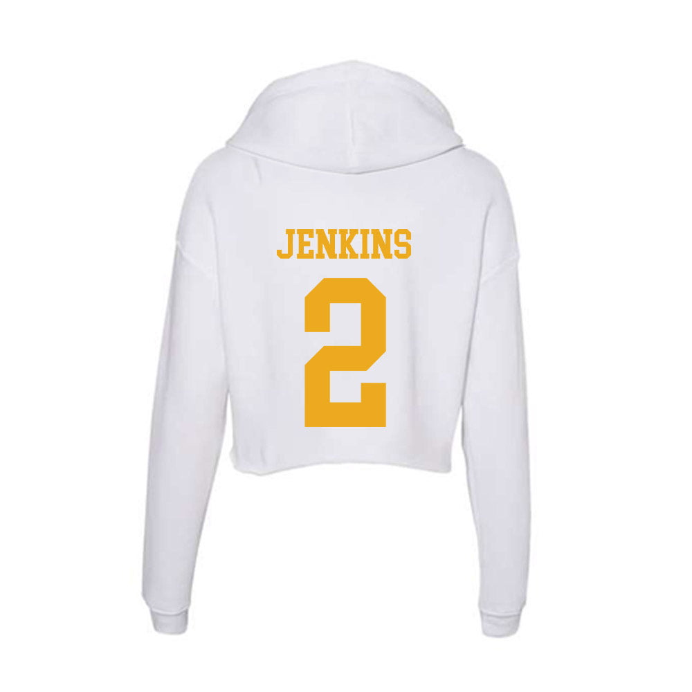 West Virginia - NCAA Men's Basketball : Amir Jenkins - Women's Crop Fleece Hoodie-1