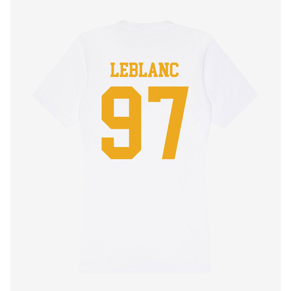 West Virginia - NCAA Football : Will LeBlanc - Women's V-Neck T-Shirt-1