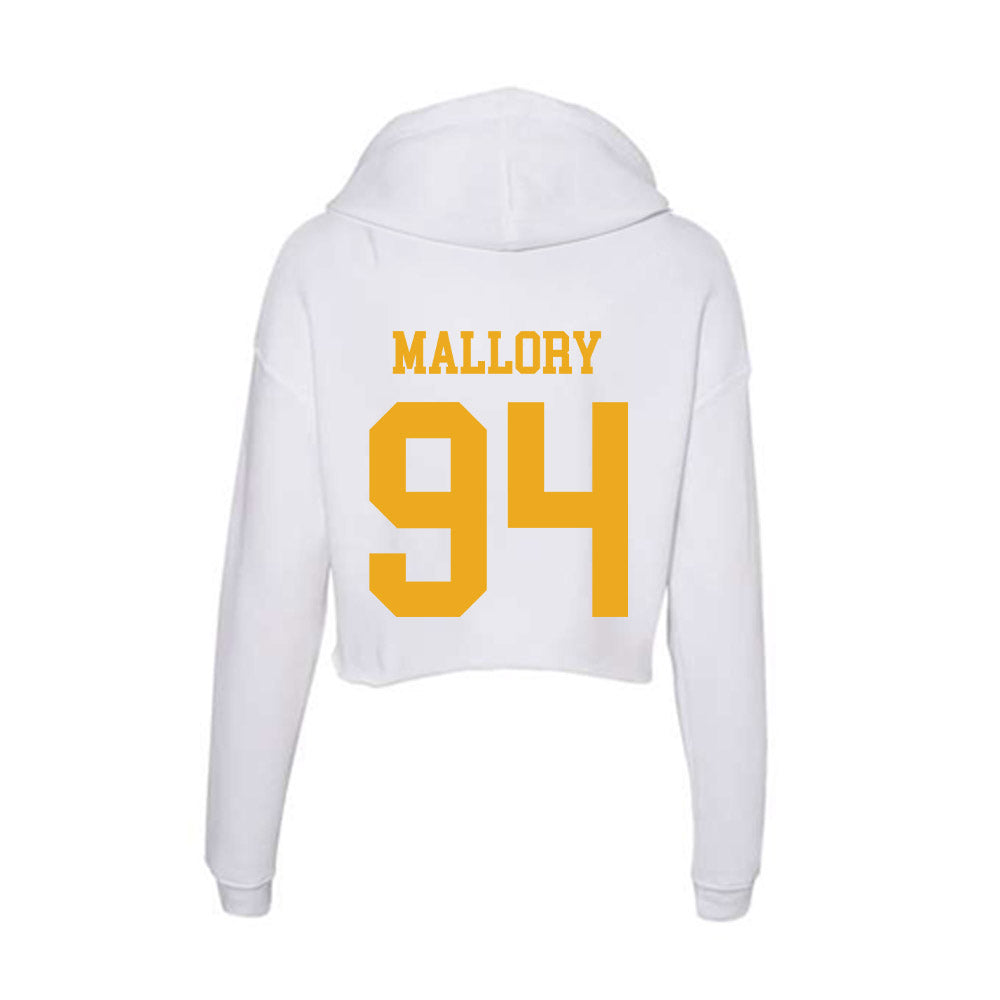 West Virginia - NCAA Football : Cam Mallory - Women's Crop Fleece Hoodie-1