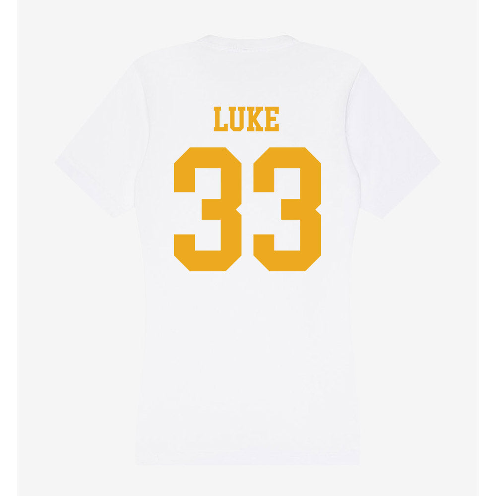 West Virginia - NCAA Football : Kayden Luke - Women's V-Neck T-Shirt-1