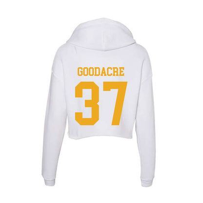 West Virginia - NCAA Baseball : Ben Goodacre - Women's Crop Fleece Hoodie-1