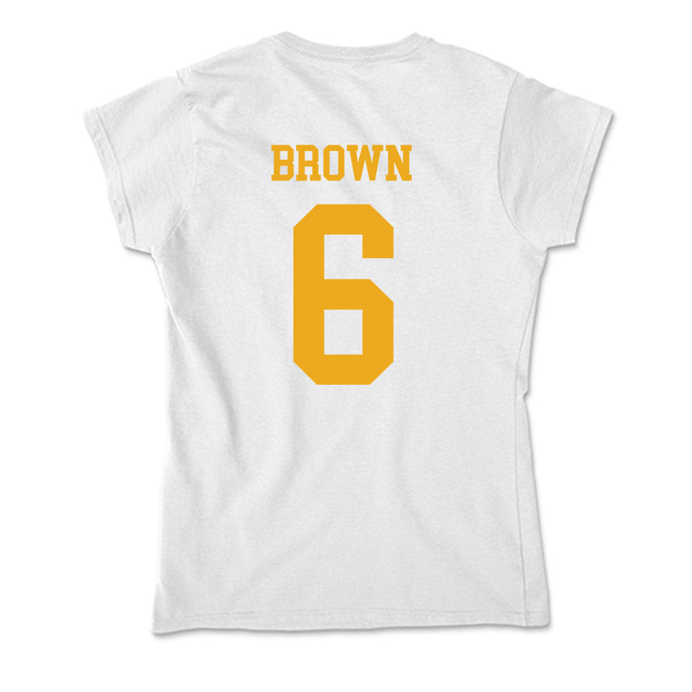 West Virginia - NCAA Football : Max Brown - Soft Style Women’s T-Shirt-1