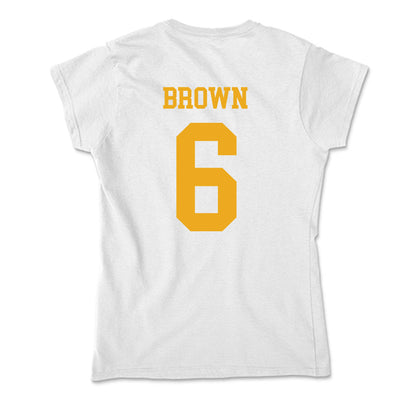 West Virginia - NCAA Football : Max Brown - Soft Style Women’s T-Shirt-1