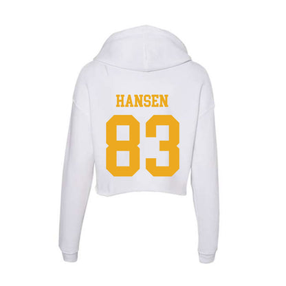 West Virginia - NCAA Football : Bryan Hansen - Women's Crop Fleece Hoodie-1