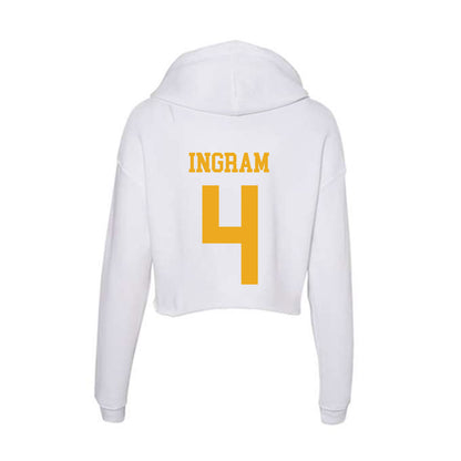 West Virginia - NCAA Baseball : Jackson Ingram - Women's Crop Fleece Hoodie-1