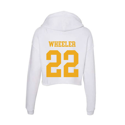 West Virginia - NCAA Women's Basketball : Kierra Wheeler - Women's Crop Fleece Hoodie-1