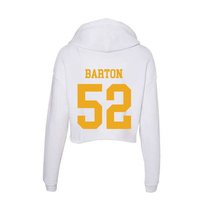 West Virginia - NCAA Baseball : Slade Barton - Women's Crop Fleece Hooded Sweatshirt-1