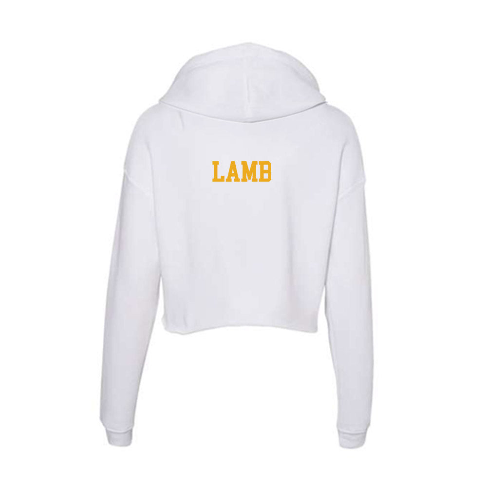 West Virginia - NCAA Women's Track & Field : Alexis Lamb - Women's Crop Fleece Hoodie-1