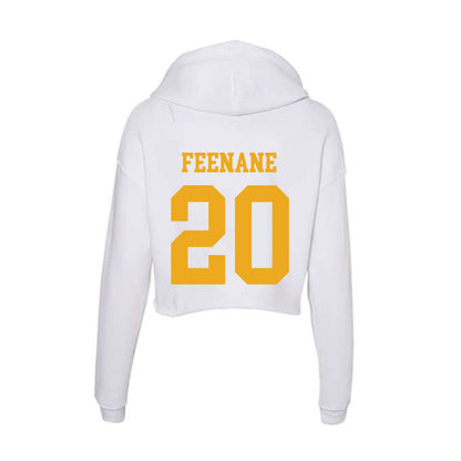 West Virginia - NCAA Men's Basketball : Michael Feenane - Women's Crop Fleece Hoodie-1