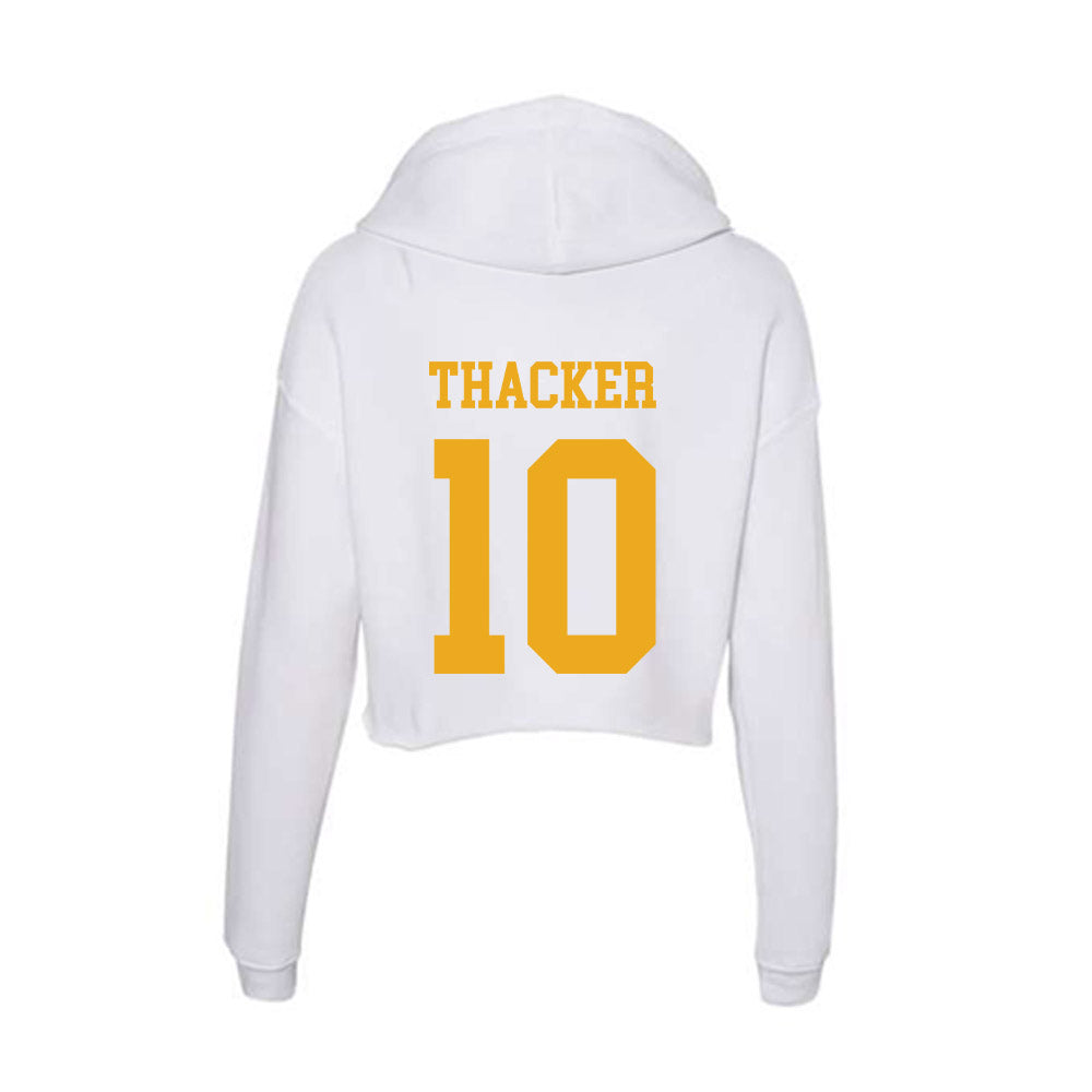 West Virginia - NCAA Baseball : Bryson Thacker - Women's Crop Fleece Hoodie-1