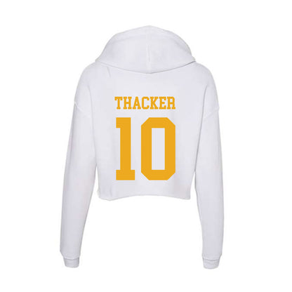 West Virginia - NCAA Baseball : Bryson Thacker - Women's Crop Fleece Hoodie-1