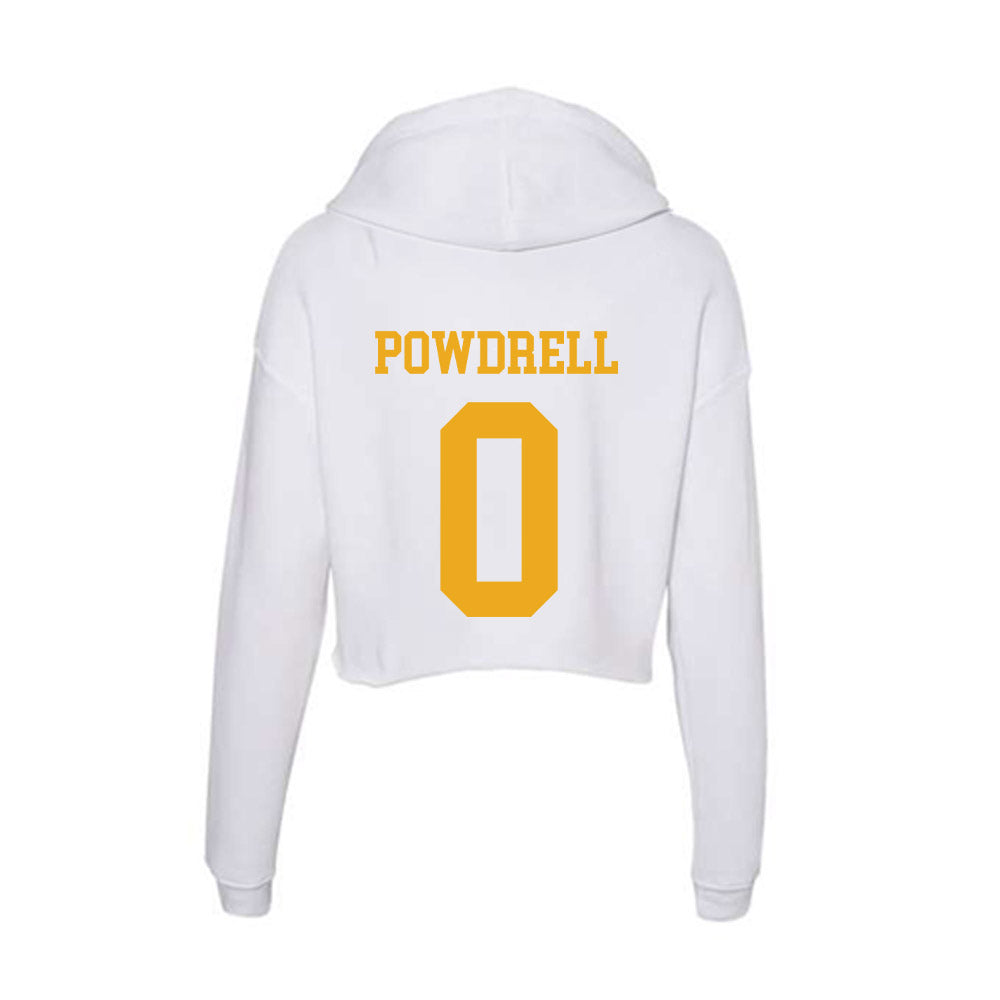 West Virginia - NCAA Football : Andrew Powdrell - Women's Crop Fleece Hoodie-1