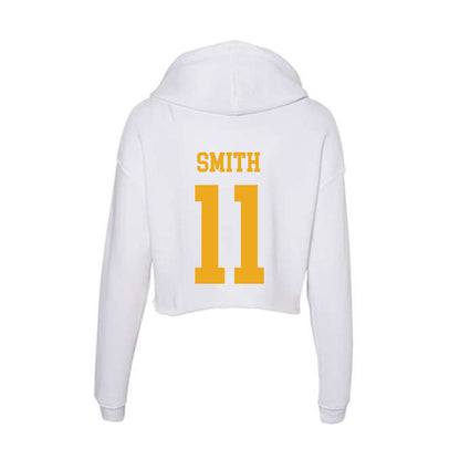 West Virginia - NCAA Baseball : Sean Smith - Women's Crop Fleece Hoodie-1