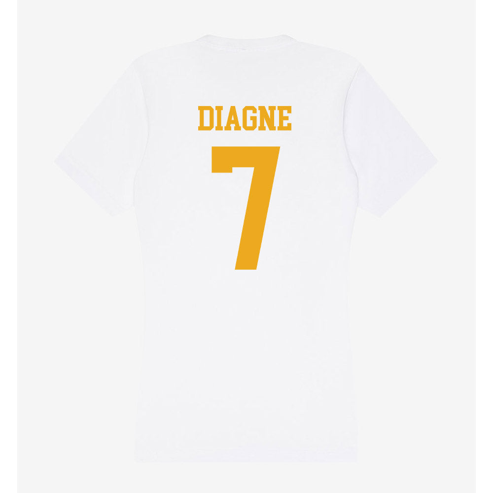 West Virginia - NCAA Football : Chams Diagne - Women's V-Neck T-Shirt-1