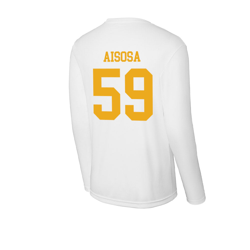 West Virginia - NCAA Football : Josh Aisosa - Activewear Long Sleeve T-Shirt-1