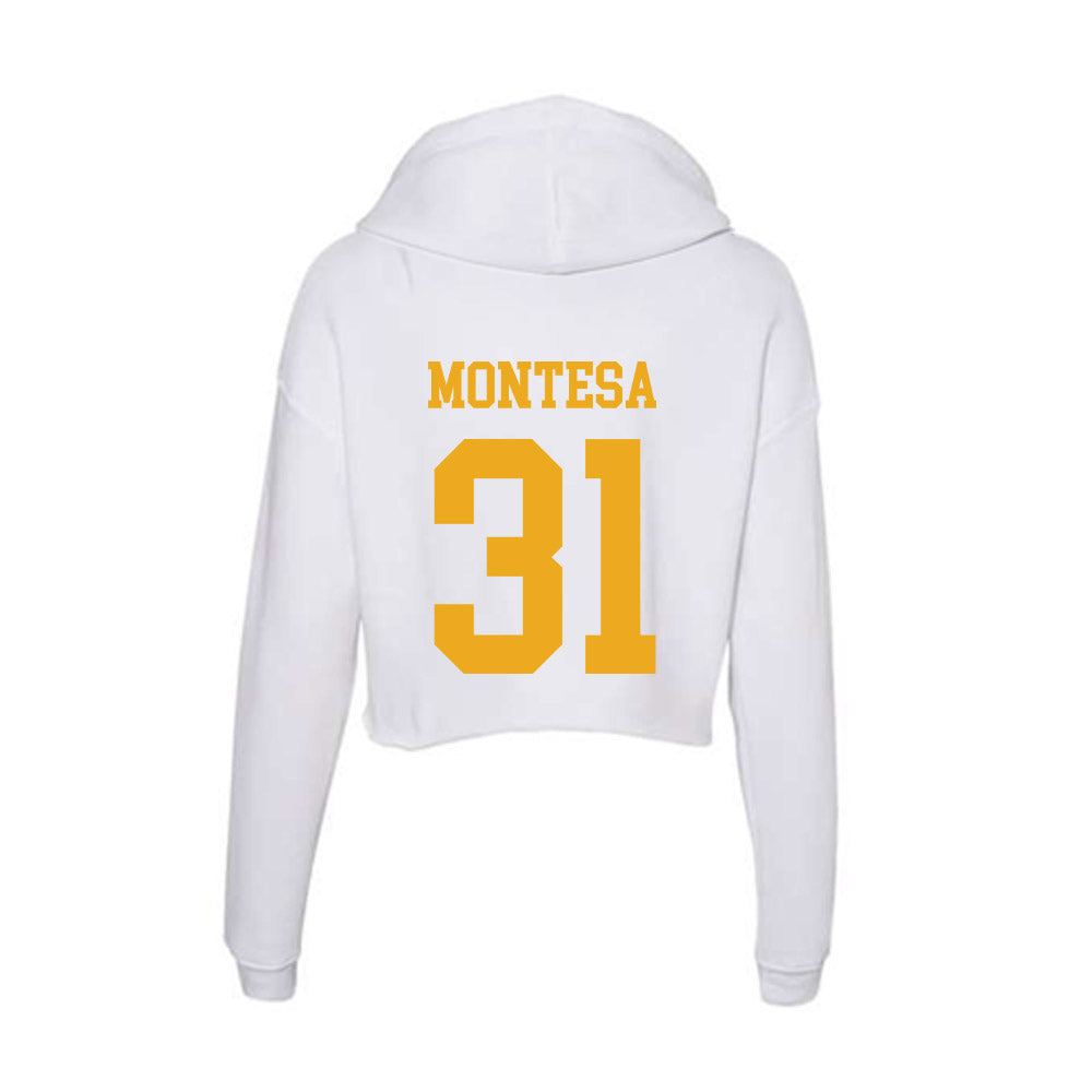 West Virginia - NCAA Baseball : Dawson Montesa - Women's Crop Fleece Hoodie-1