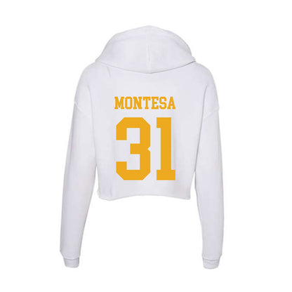 West Virginia - NCAA Baseball : Dawson Montesa - Women's Crop Fleece Hoodie-1