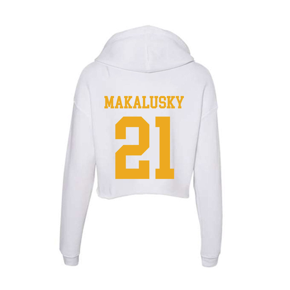 West Virginia - NCAA Women's Basketball : Riley Makalusky - Women's Crop Fleece Hoodie-1