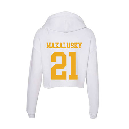 West Virginia - NCAA Women's Basketball : Riley Makalusky - Women's Crop Fleece Hoodie-1