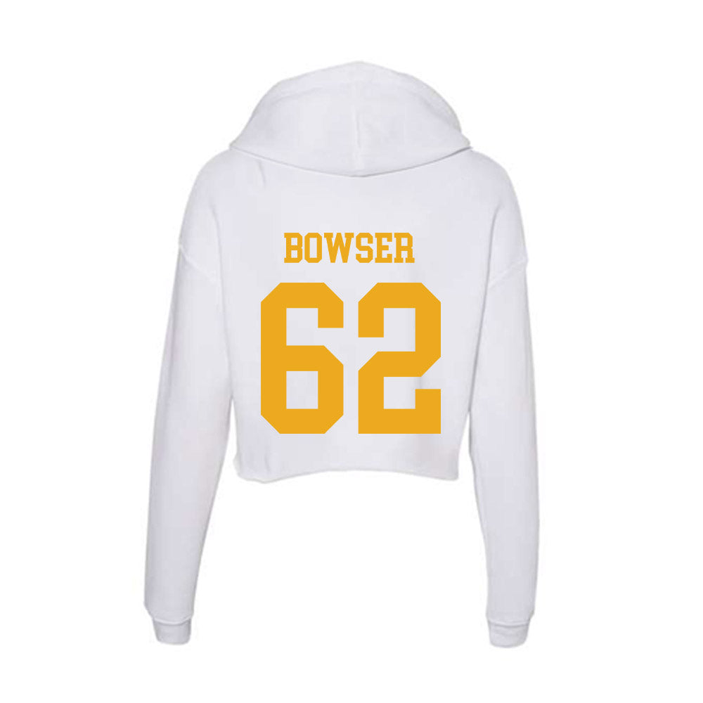 West Virginia - NCAA Football : Phillip Bowser - Women's Crop Fleece Hoodie-1