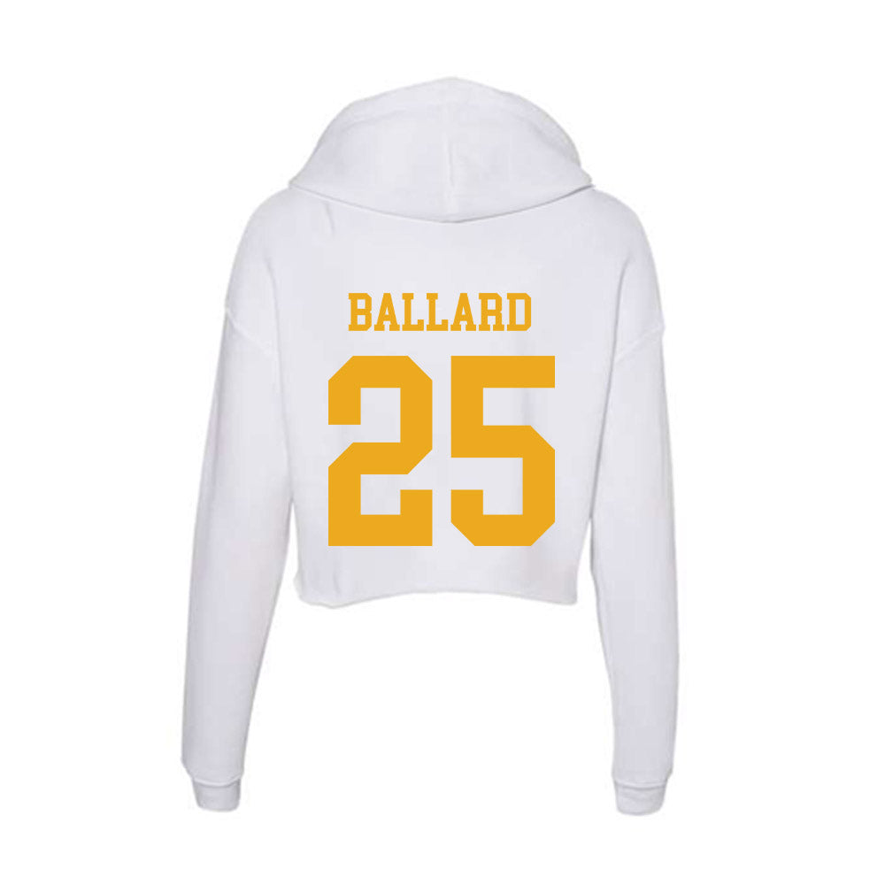 West Virginia - NCAA Football : Jayden Ballard - Women's Crop Fleece Hooded Sweatshirt-1