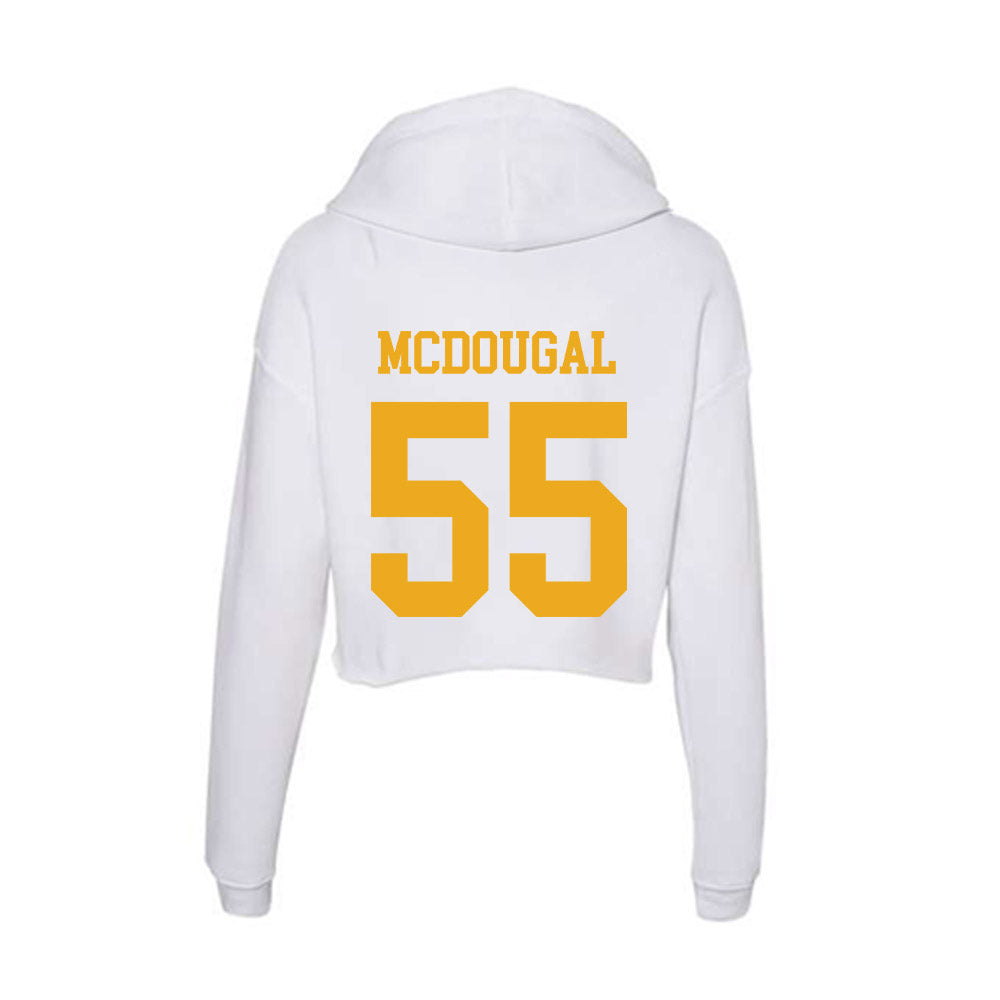 West Virginia - NCAA Baseball : Ben McDougal - Women's Crop Fleece Hoodie-1