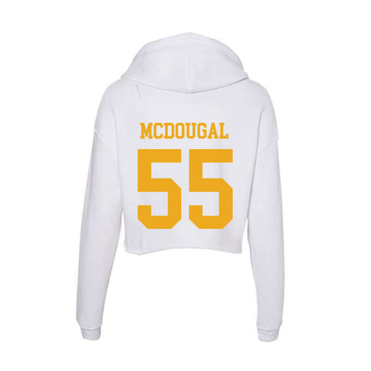 West Virginia - NCAA Baseball : Ben McDougal - Women's Crop Fleece Hoodie-1