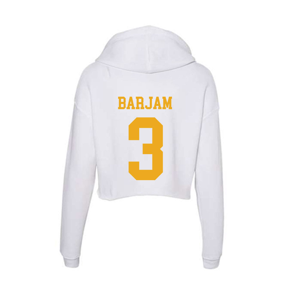 West Virginia - NCAA Baseball : Zahir Barjam - Women's Crop Fleece Hoodie-1
