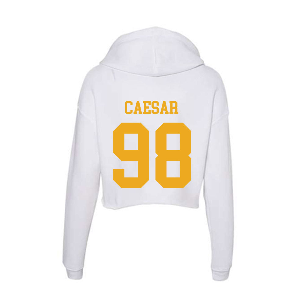 West Virginia - NCAA Football : Brandon Caesar - Women's Crop Fleece Hoodie-1