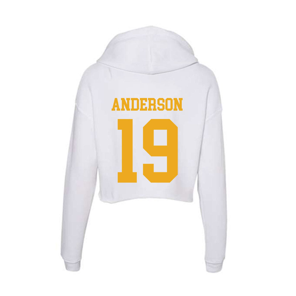 West Virginia - NCAA Football : Max Anderson - Women's Crop Fleece Hoodie-1