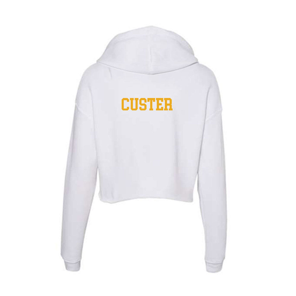 West Virginia - NCAA Women's Track & Field : Aubrie Custer - Women's Crop Fleece Hoodie-1