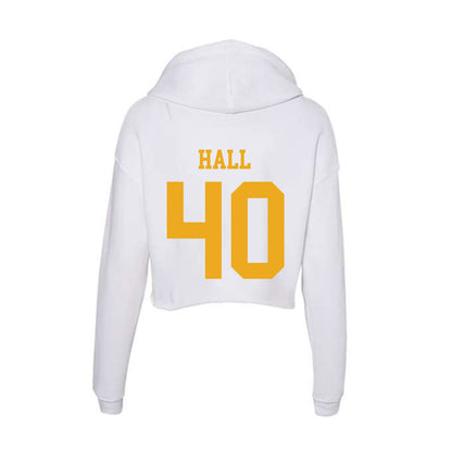West Virginia - NCAA Football : Jason Hall - Women's Crop Fleece Hoodie-1