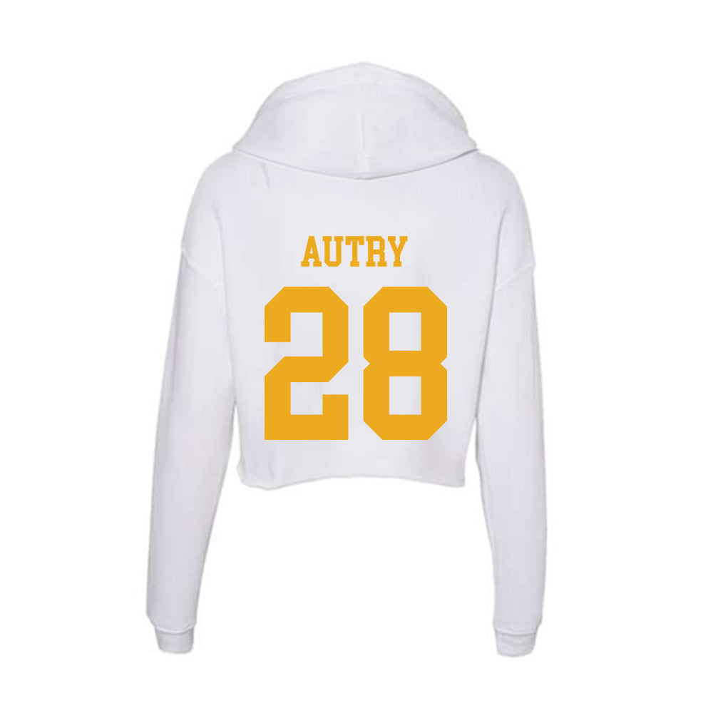 West Virginia - NCAA Football : Lawrence Autry - Women's Crop Fleece Hooded Sweatshirt-1