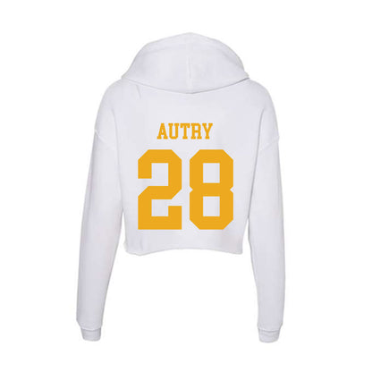 West Virginia - NCAA Football : Lawrence Autry - Women's Crop Fleece Hooded Sweatshirt-1