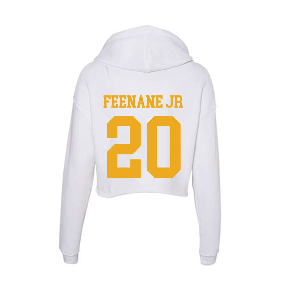 West Virginia - NCAA Men's Basketball : Michael Feenane Jr - Women's Crop Fleece Hoodie-1