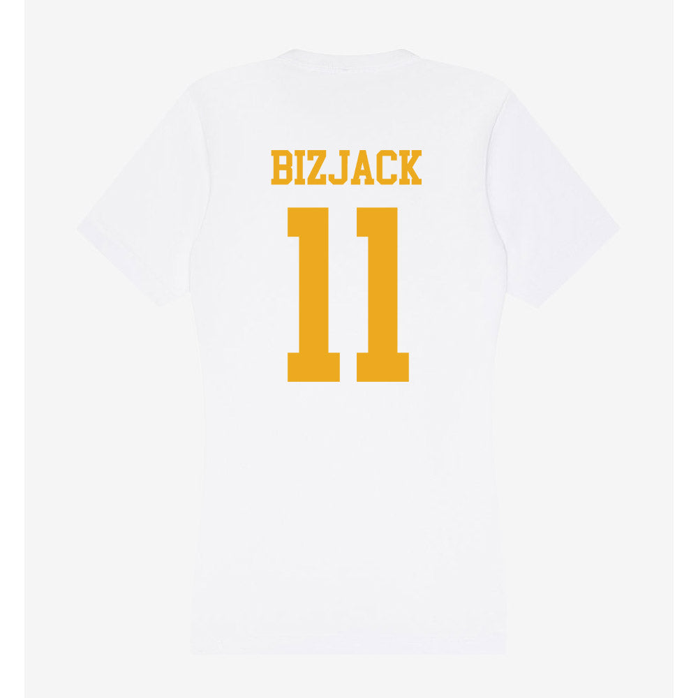 West Virginia - NCAA Men's Basketball : Finley Bizjack - Women's V-Neck T-Shirt-1