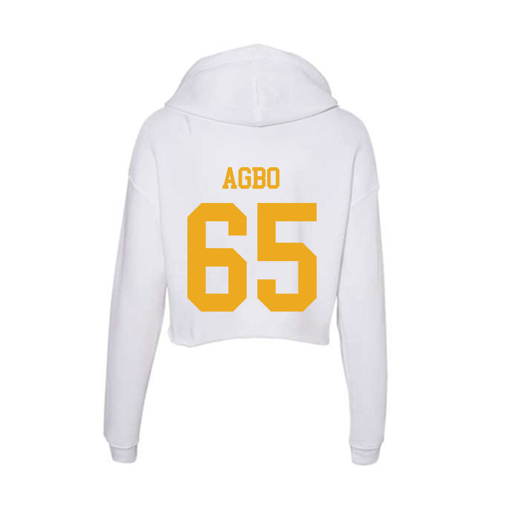 West Virginia - NCAA Football : Malik Agbo - Women's Crop Fleece Hoodie-1
