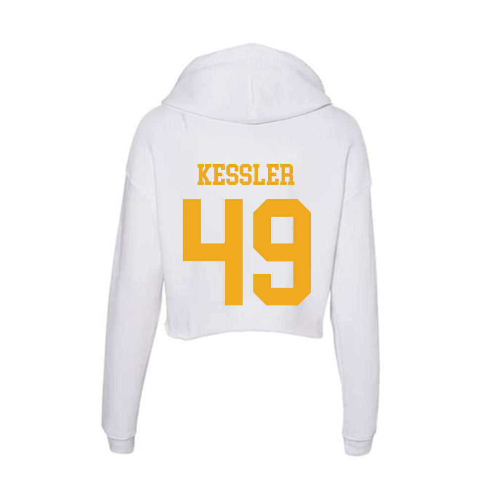 West Virginia - NCAA Football : Carter Kessler - Women's Crop Fleece Hoodie-1
