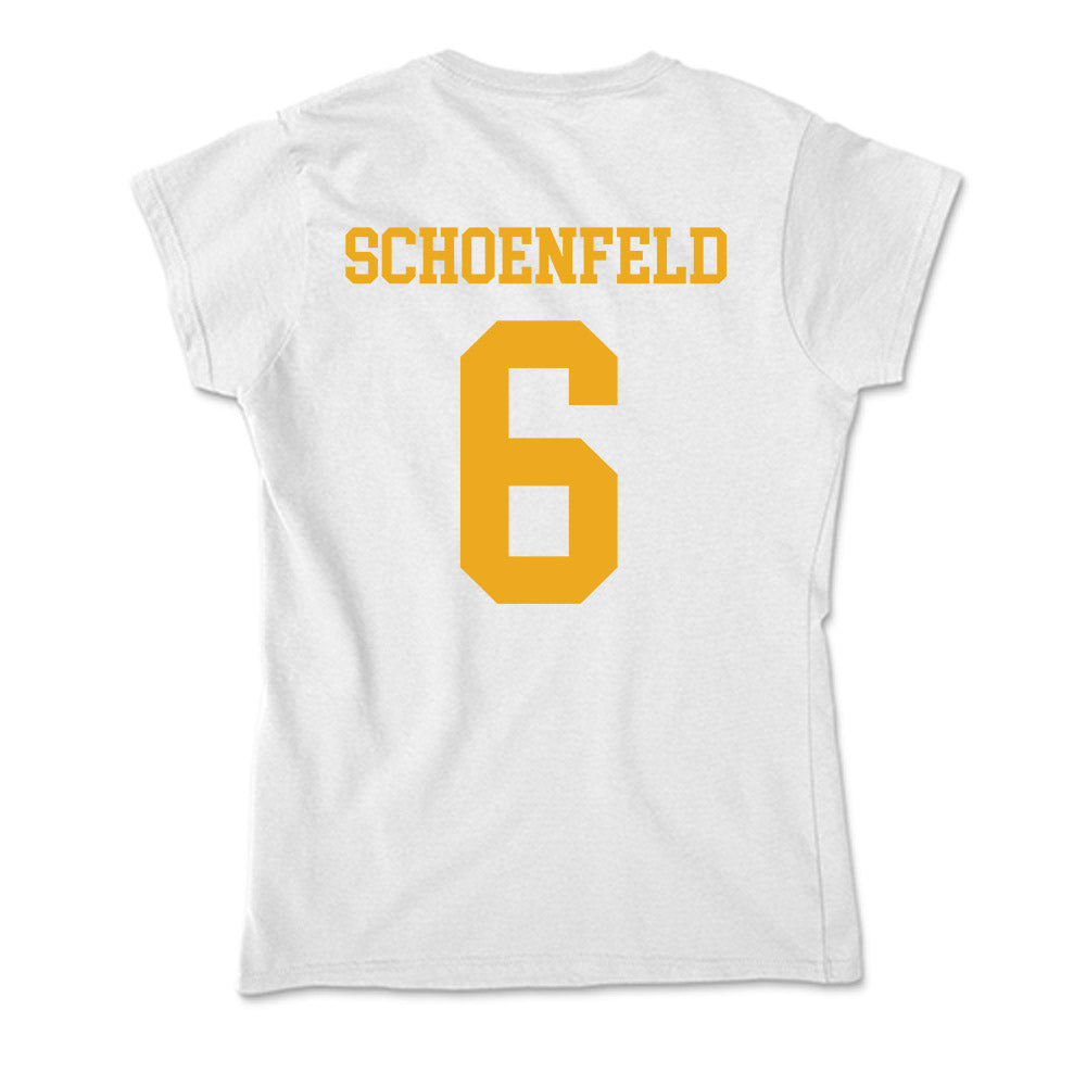 West Virginia - NCAA Baseball : Paul Schoenfeld - Soft Style Women’s T-Shirt-1