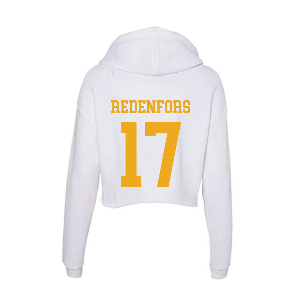West Virginia - NCAA Men's Soccer : Jacob Redenfors - Women's Crop Fleece Hoodie-1
