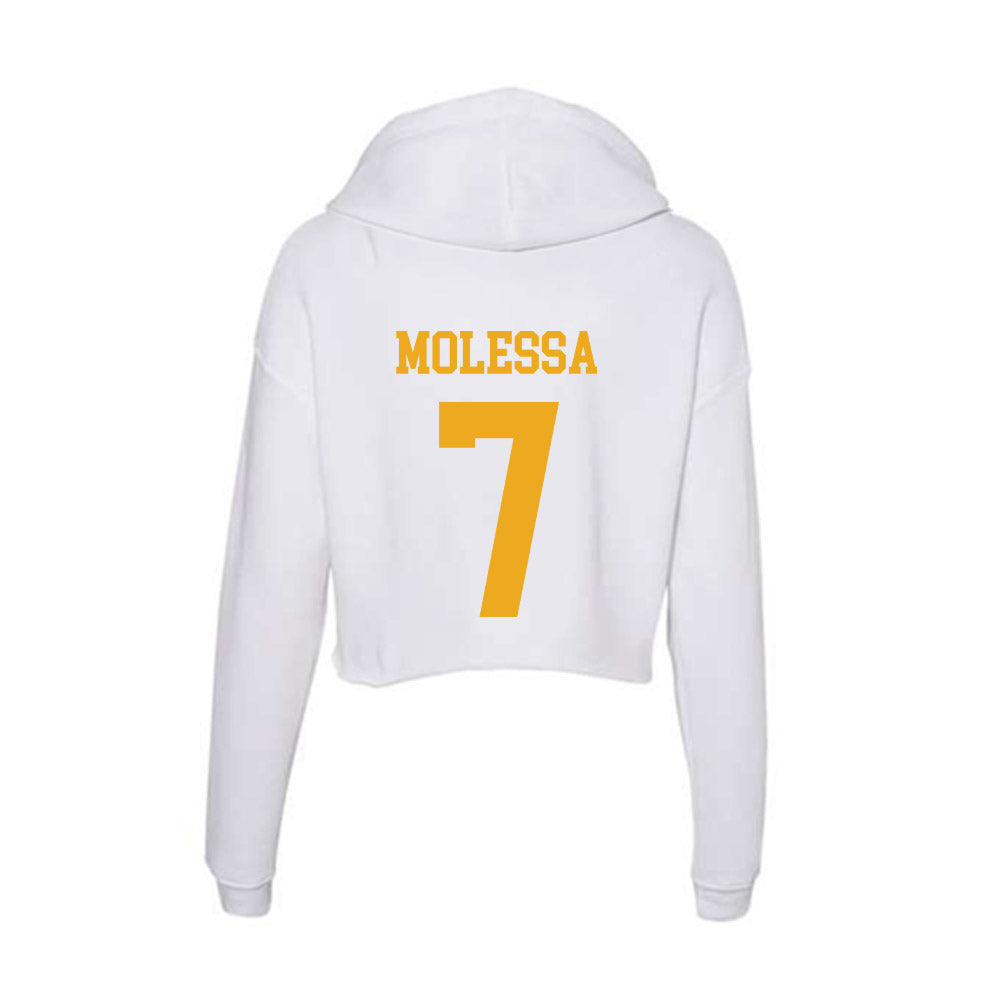 West Virginia - NCAA Baseball : Maxwell Molessa - Women's Crop Fleece Hoodie-1