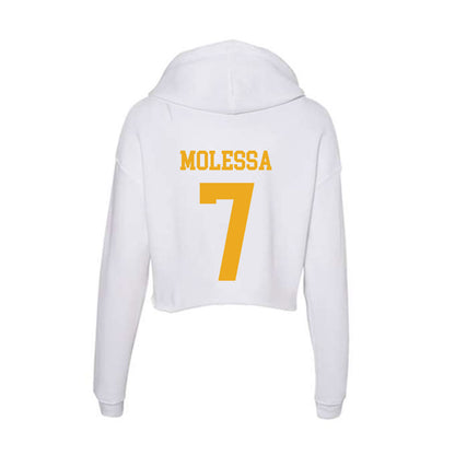 West Virginia - NCAA Baseball : Maxwell Molessa - Women's Crop Fleece Hoodie-1