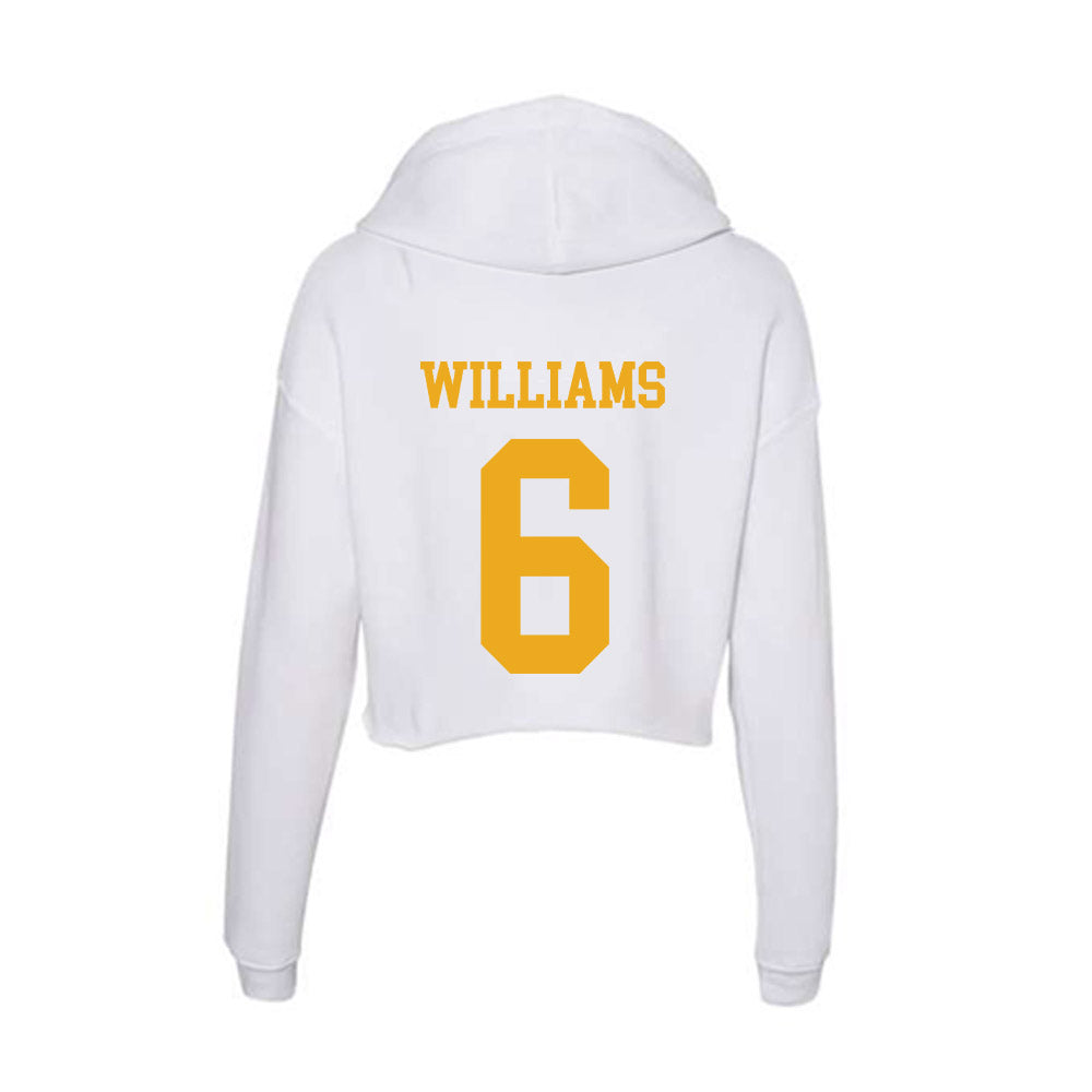 West Virginia - NCAA Football : DaMare Williams - Women's Crop Fleece Hoodie-1