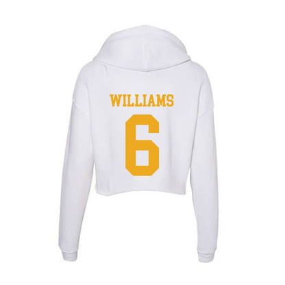 West Virginia - NCAA Football : DaMare Williams - Women's Crop Fleece Hoodie-1