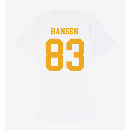 West Virginia - NCAA Football : Bryan Hansen - Women's V-Neck T-Shirt-1