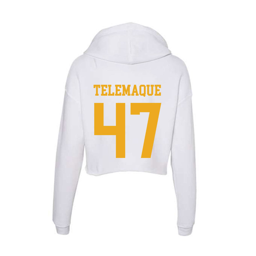 West Virginia - NCAA Football : Wilnerson Telemaque - Women's Crop Fleece Hoodie-1