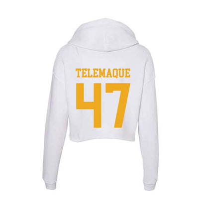 West Virginia - NCAA Football : Wilnerson Telemaque - Women's Crop Fleece Hoodie-1