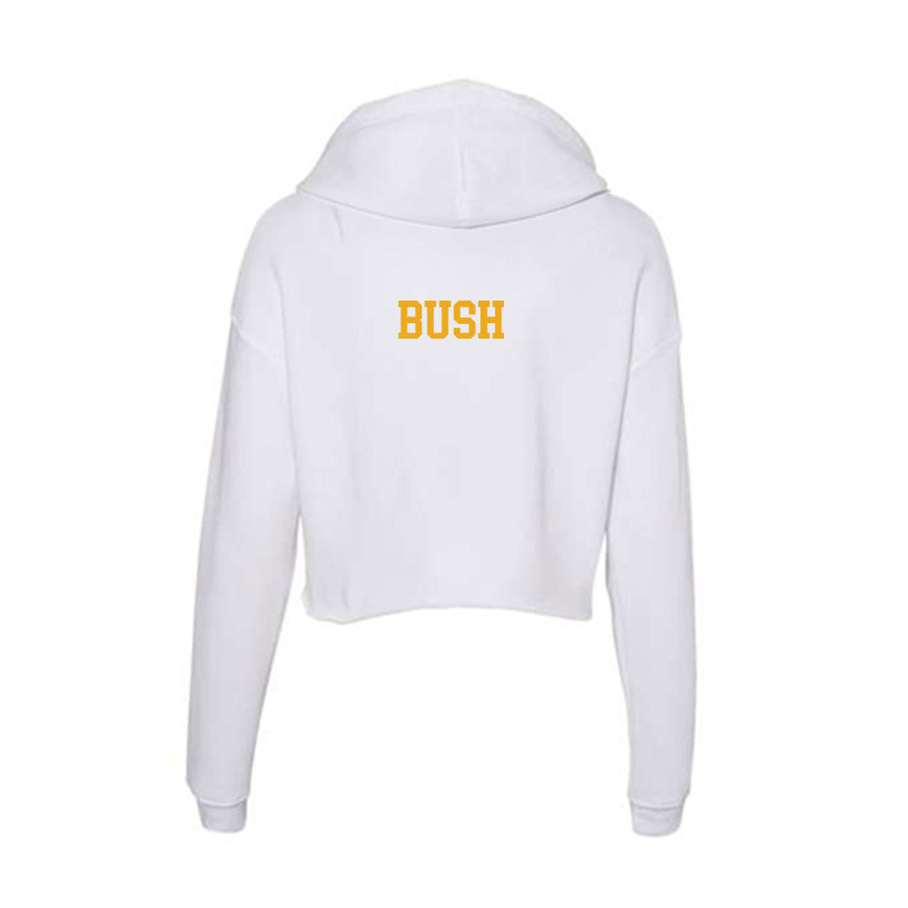 West Virginia - NCAA Wrestling : Ian Bush - Women's Crop Fleece Hoodie-1