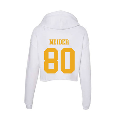 West Virginia - NCAA Football : John Neider - Women's Crop Fleece Hoodie-1